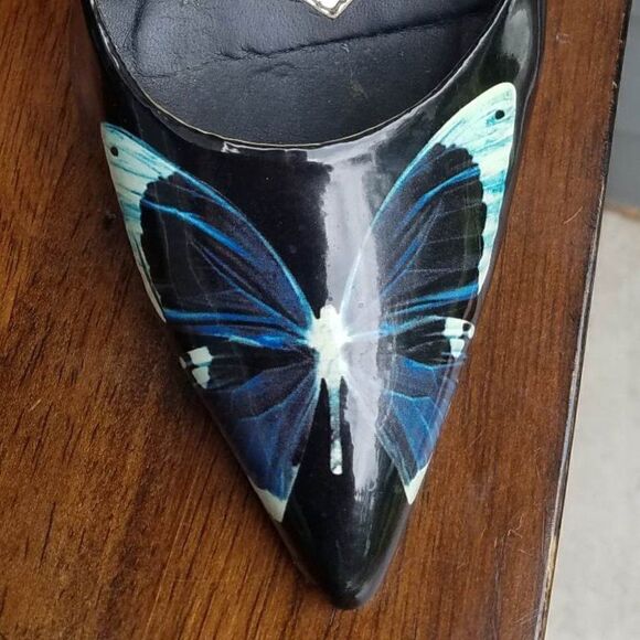 Ted Baker Patent Leather Butterfly Heels Size 39 - Picture 14 of 15